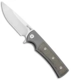 Chaves Ultramar Liberation Street Flipper Knife Green Micarta (3.4" Satin)