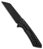 Jake Hoback Knives / SNECX Buster Flipper Knife Black DLC Ti (4.1" Black)
