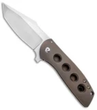 Alliance Designs Laconico Angry Baby Bear Flipper Tanto Knife Bronze Ti