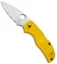 Spyderco Native 5 Salt Lockback Knife Yellow FRN (3" Satin Full Serr) C41SYL5