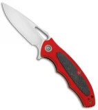 CIVIVI Shard Liner Lock Knife Red G-10/CF (2.95" Satin) C806D