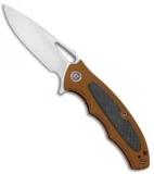 CIVIVI Shard Liner Lock Knife Brown G-10/CF (2.95" Satin) C806B