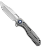 Nova Blades Custom N.U.T. Flipper Knife Titanium (3.5" Satin/Stonewash)