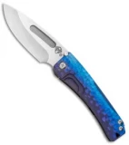 Medford Custom Slim Midi Marauder Knife Sculpted Blue Ti (3.625" Satin)