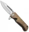 Medford Custom Proxima Knife Sculpted "Lightning" Bronze Ti (3.8" Tumbled)