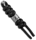 Chris Reeve Knives Small Black Cord Tie Lanyard (Silver Dot)