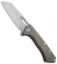 PMP Knives Revenge Frame Lock Flipper Knife Bronze Ti (3.75" Wharncliffe)