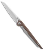 NOC Knives Wing Titanium Frame Lock Knife Bronze (3.5" Stonewash) MT-0103