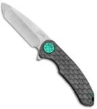 Curtiss Knives F3 Large Frame Lock Knife PM Milled Ti/Green Hardware (3.7" SW)