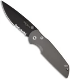 Pro-Tech TR-3 Integrity Frame Lock Knife Titanium (3.5" Black Serr) 7704