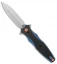 Hinderer Knives Maximus Dagger Flipper Knife Carbon Fiber/Blue (3.5" Stonewash)