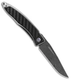 Chris Reeve Mnandi Left Handed Knife Carbon Fiber (2.75" Basketweave Damascus)