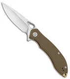 CIVIVI Aquila Flipper Liner Lock Knife Tan G-10 (3.4" Satin) C805D