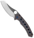 Gavko Custom Spydie Sixgill Frame Lock Knife Blue Ti (3.25" Satin)