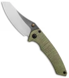 Gavko Custom Small Sixgill Frame Lock Knife Green Ti (3" Satin)
