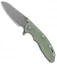 Hinderer Knives XM-18 3.5 Gen 6 Sheepsfoot Knife Translucent Green G-10 (Work)