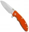 Hinderer Knives XM-18 3.5 Gen 6 Sheepsfoot Knife Orange G-10 (Stonewash)