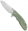 Hinderer Knives XM-18 3.5 Gen 6 Sheepsfoot Knife Translucent Green G-10 (SW)