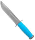 Ka-Bar Bowie USSF Space-Bar Fixed Blade Knife Blue Kraton (7" Gray) 1313SF Force