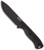 Ka-Bar Short Becker BK16 Drop Point Fixed Blade Knife (4.375" Black Plain)