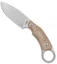 LionSteel H2 Drop Point Fixed Blade Knife Natural Micarta (3.25" Stonewash)