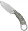 LionSteel H2 Drop Point Fixed Blade Knife Green Micarta (3.25" Stonewash)