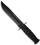 Ka-Bar Full-Size Fighting/Utility Knife Black GFN Sheath (7" Black Serr) 1214