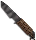 Strider Knives HT-T Tanto Fixed Blade Knife w/ Coyote Cord Wrapped (Tiger PLN)