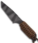 Strider Knives DB-L Tanto Fixed Blade Knife w/ Coyote Cord Wrapped (Tiger PLN)