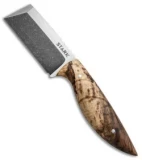 Stark Creations EDC Cleaver Fixed Blade Knife Spalted Koa (2.625" Two-Tone)