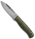 Fiddleback Forge Arete Fixed Blade Knife Evergreen Burlap (3.875" Satin)