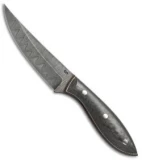 Olamic Cutlery Persian Fixed Blade Knife Carbon Fiber (5" Damascus) 4064