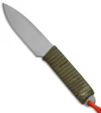 Snody Boss Fixed Blade Knife OD Green Wrap (3.375" Gray)