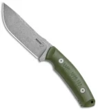 Boker Plus Blacklist Fixed Blade Knife OD Green (4.875" Stonewash) 02BO007