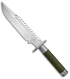 Marfione Custom Interceptor L Survival Knife + Leather Sheath (9" Hand Satin)