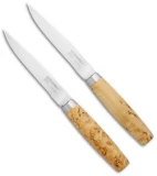 Morakniv Two-Piece Steak Knife Gift Set Birch Wood (4.6" Satin)