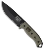 ESEE Knives ESEE-5S-KO-BK Fixed Blade Knife (5.25" Black Serr) *No Sheathing*