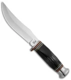 Case Cutlery Hunter Fixed Knife Black Buffalo Horn (5" Polish BH23-5 SS) 17915
