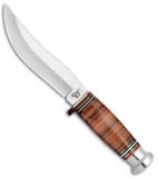 Case Cutlery Hunter Trailing Point Knife Brown Leather (323-5 SS  5" Polish)