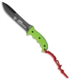 Browning Zombie Apocalypse Fixed Blade Knife Neon Green Polymer (7" Black)