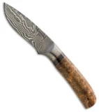 Browning Storm Front Big Belly Skinner Fixed Blade Knife Wood (3.5" Damascus)