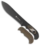 Browning Black Label Stow-Away Survival Fixed Blade Knife Tan G-10 (8.5" Black)