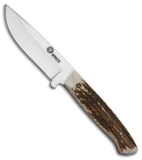 Boker Arbolito Hunter Fixed Blade Knife Stag Horn (3.75" Satin)