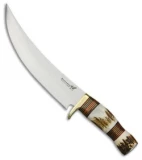 Blackjack International Methuselah Long Hunter Fixed Blade Knife Stag