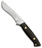 BlackJack International Mini Mamba Fixed Blade Knife Black Wood (4.25" Mirror)