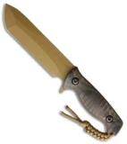 Behring Technical Valkyrie Fixed Blade Knife Black Micarta (5" Tan Cerakote)