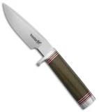 BlackJack Classic Model 124 Fixed Blade Knife Green Micarta (7" Satin)