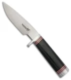 BlackJack Knives Classic Model 124 Fixed Blade Knife Black Micarta (7" Satin A2)