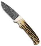 Bear & Son Pro Skinner Fixed Blade Knife (2.375" Damascus) 548D