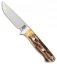 Bark River Huntsman Fixed Blade Knife Antique Stag Bone (3.25" Satin)
